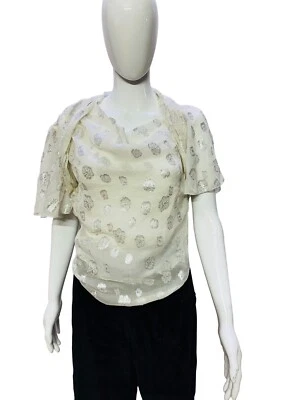 Blouse Tunique À Col Roulé Brodée Shimmer Pour Femme Isabel Marant Taille S 34 - Photo 1/4