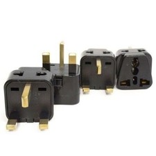 OREI 2 in 1 Universal/USA to UK/Hong Kong Type G Travel Adapter Plug-4 Pack