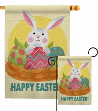 Easter Bunny Fun Garden Flag Spring Decorative Gift Yard House Banner