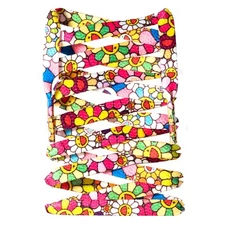 LitLaces - Flat Sublimated Shoelaces Happy Flowers Unique Murakami Design