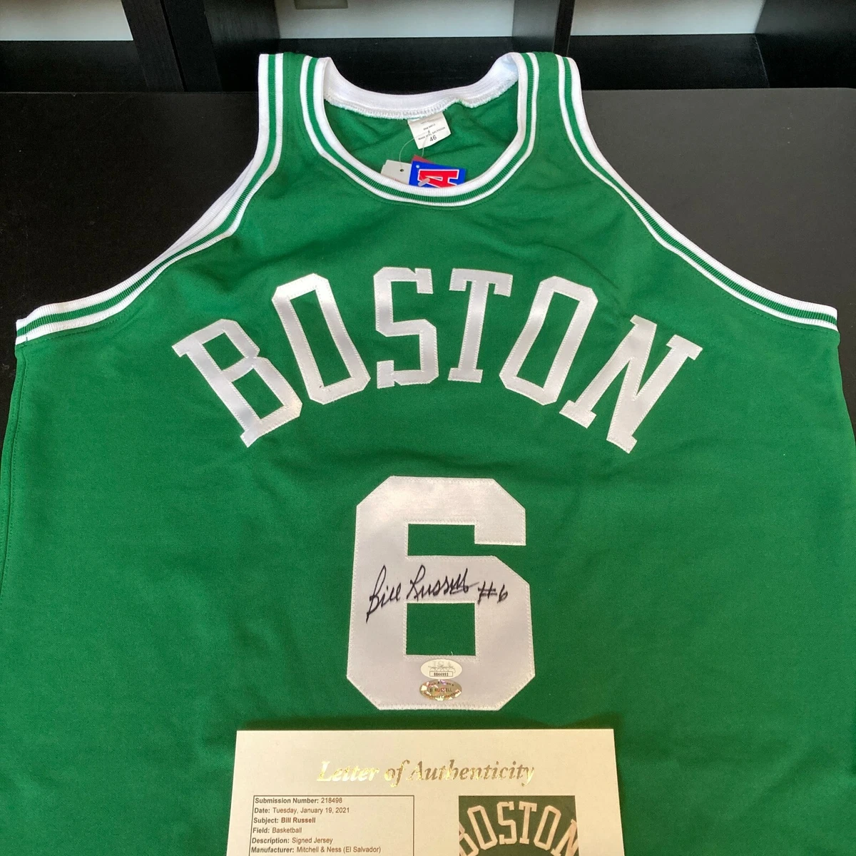 Bill Russell Signed Authentic 1962-63 Mitchell & Ness Boston Celtics Jersey  BAS