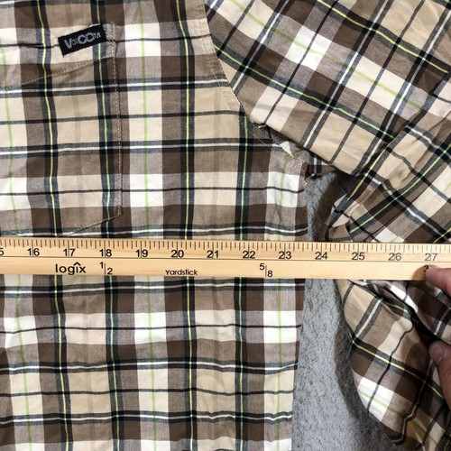 Volcom Shirt Mens 2XL Brown Plaid Button Down Long Sleeve Casual Skate Style - Picture 3 of 15