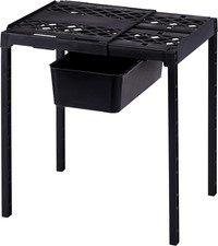 Locker Shelf Black Adjustable w/ Storage Drawer Extends to Fit for School