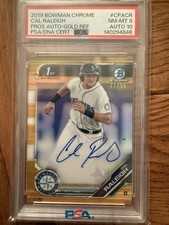 2019 Bowman Chrome PSA8/10 Prospects Auto Gold Refractor /50 Cal Raleigh #CPA-CR