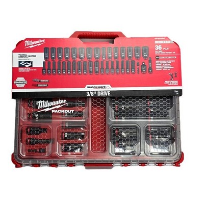 Milwaukee 49-66-6805 SHOCKWAVE Impact Duty Socket 3/8 Dr 36PC
