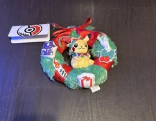Pokemon Center Exclusive Pikachu Christmas Wreath Plush New With Tags