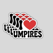 4pcs I Love Umpires Stickers   Funny Baseball  Softball Vinyl Decals