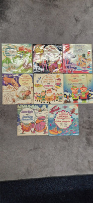 joblot x8 vinyl records vintage kids records xmas and cartoon themes 1960s