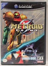 Metroid Prime w/Echoes Bonus Disc (Nintendo Gamecube) Case and Discs, No Manual