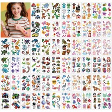 326 PCS Kids Temporary Tattoos, 60 Sheets Small Watercolor Fake Small, green