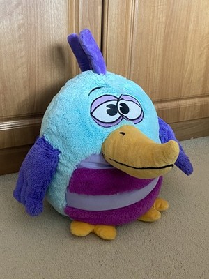 Großer blau/lila KooKoo Vogel Plüsch - ohne Ton