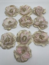 Costume Floral Headpieces Pink Gold Ivory Lot of 10 Pieces