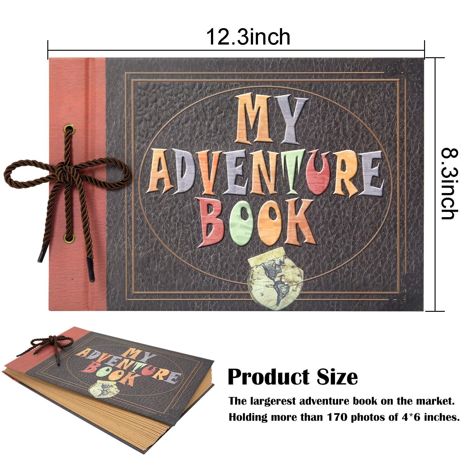INNOCHEER Adventure Book with Embossed Cover, Large 12.3 x 8.3 Inch 80 Pages ...