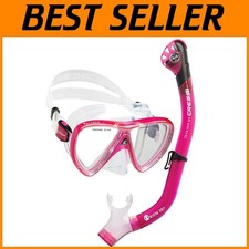 Tempered Glass Mask Dry Snorkel Set - Ocean Set