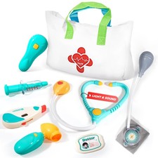 Doctor Kit for Toddlers 3-5 - Preschool Pretend Play Kit with Stethoscope, Cu...