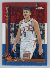Grayson Allen 2025-26 Topps Chrome Red White and Blue Refractor Phoenix Suns