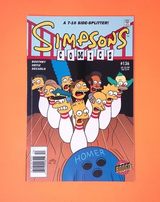 Simpsons Comics #136 2007 Bongo Comics Newsstand WE COMBINE SHIP RY109-34