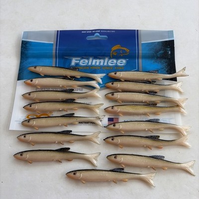 cheap fishing lures ebay 15 Felmlee Rubber Minnow Unrigged Approximately 3.75” Fishing Lures