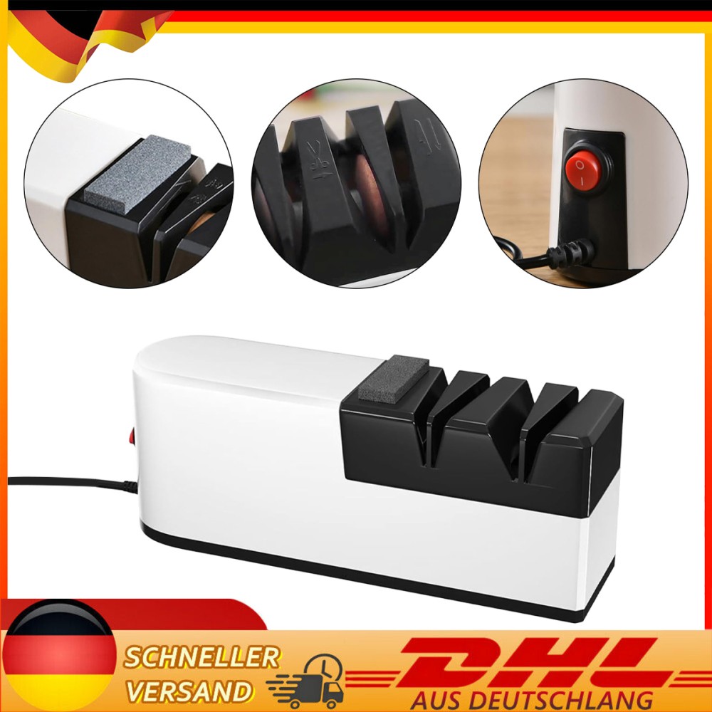 Diamant Messerschärfer Elektrisch 5-in-1 Profi Messerschleifer Schleifgerät