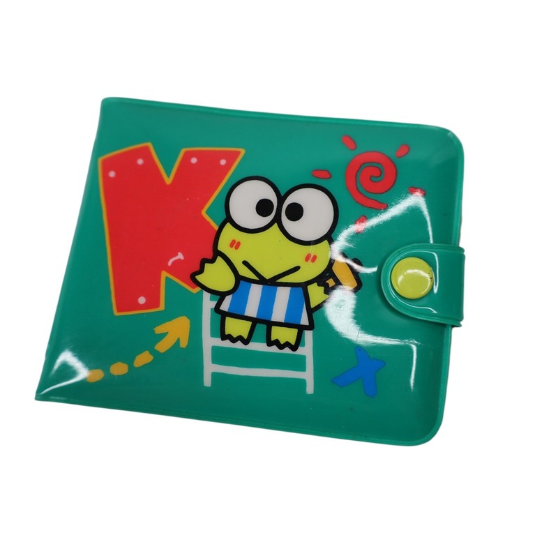 Vintage 1995 Sanrio Kerokero Keroppi Character Vinyl Wallet Green