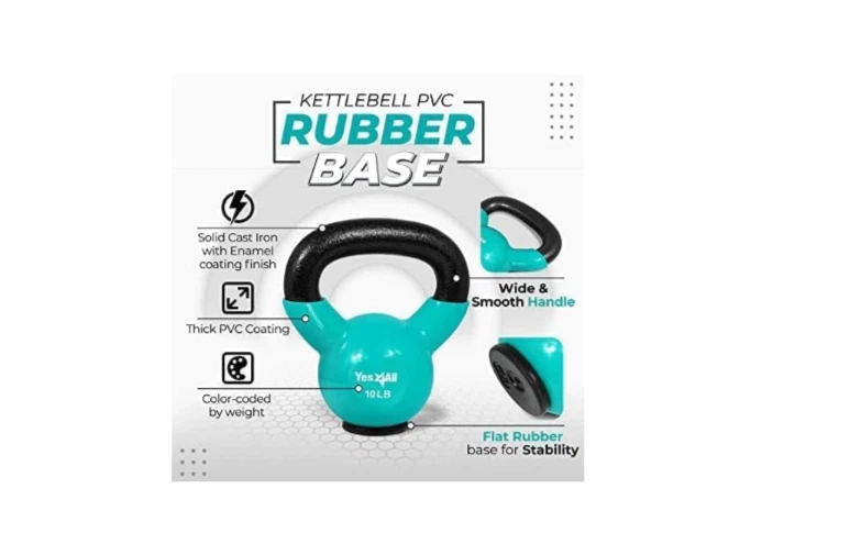 Набор гирь Yes4All с резиновым основанием 10-65 фунтов для женщин - Изображение 3 из 4