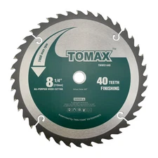 TOMAX 8-1/4-Inch 40 Tooth ATB Finishing Saw Blade with 8-1/4 40T, silver 