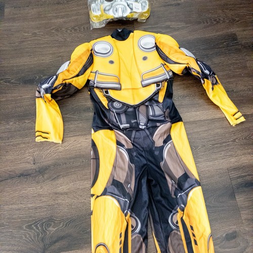 NEW Kid's Classic Muscle Transformers Bumblebee T7 Costume - Child Small (4-6) - Picture 4 of 11