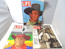 3 Life Magazines All John Wayne Covers & Articles 1965-1972