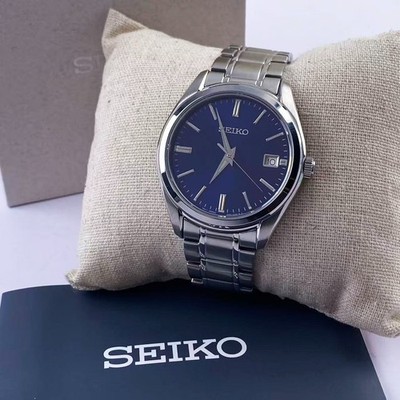 New Seiko Essentials SUR309 Blue Dial Stainless Steel Men's Quartz Watch 40.2 mm