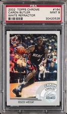 2002 TOPPS CHROME WHITE REFRACTOR #164 CARON BUTLER #/249 PSA 9