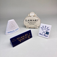 CERAMICA PORCELLANA LOTTO 4 ESPOSITORI PUBBLICITARI PARIS ROYAL LAMART HAVILAND