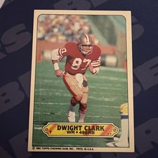 1983 Topps NFL football- Stickers #7 Dwight Clark SF 49ers wax + 12 picture card