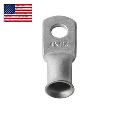 5PCS 4AWG Cable 1/4" Stud Ring Battery Terminals Tinned Copper End Crimp Lugs US