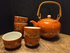 Vintage Kutani Painted Porcelain Tea Set with 6 Cups ~ Playing Asian Boys Scene — photo 2