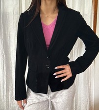 White House Black Market Black Blazer Size 8 Double Lapel Tailored Career Jacket