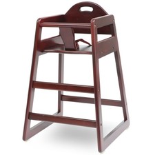 LA Baby Commercial Grade Stack-Able Solid Wood High Chair for Restaurant Home