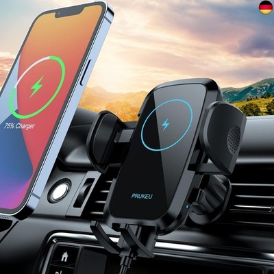 Handyhalterung Auto mit Ladefunktion 15W Qi Ladestation Auto Wireless Charger KF