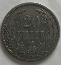 HAUS HABSBURG 20 FILLER 1893 Franz Joseph I. 1848-1916 SS