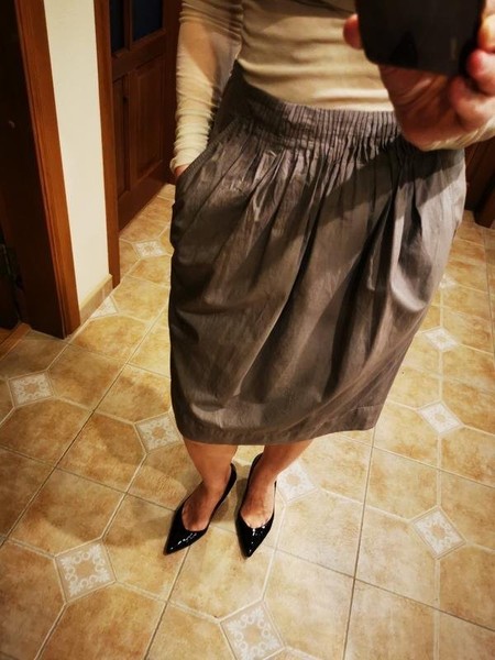 Women Brunello Cucinelli Skirt Grey Cotton 38