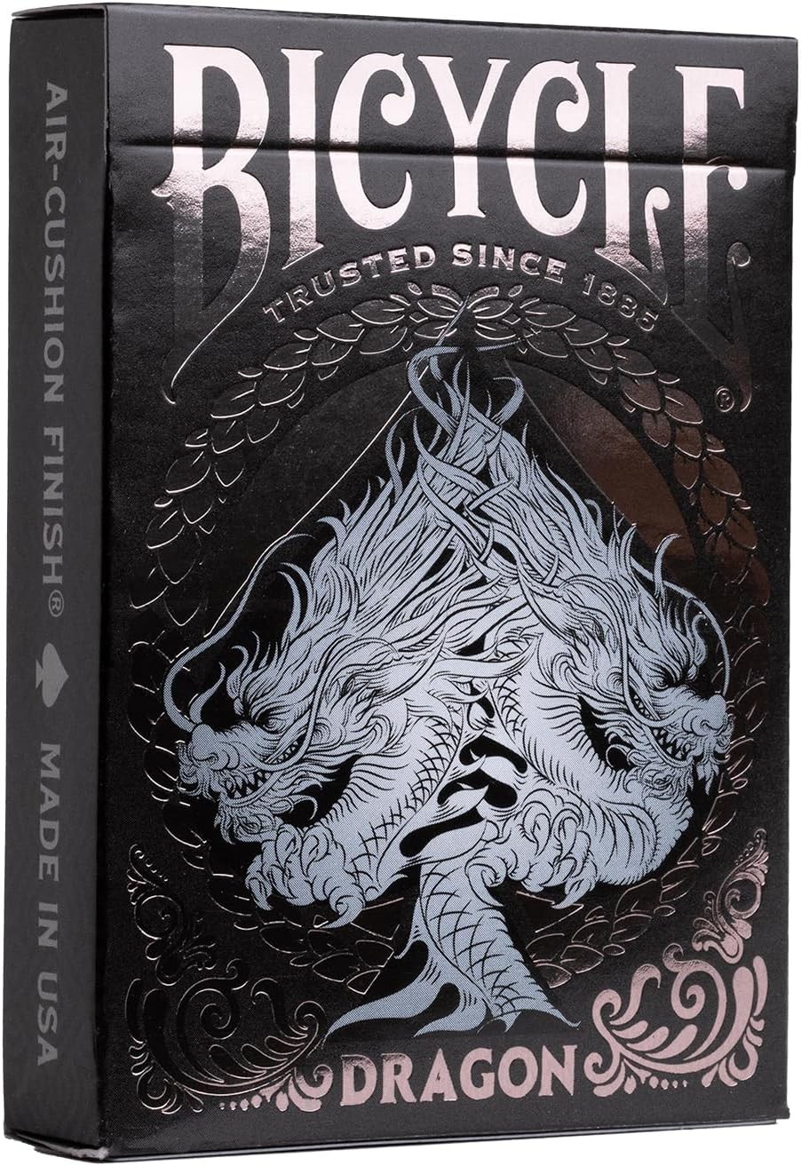 Bicycle Black Dragon Playing Cards - 1 Deck, Air Cushion Finish, Professional,