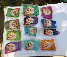 Ty Teenie Beanie Babies Circa 1998 McDonald  s New Sealed Bags Scoop Doby Mel 