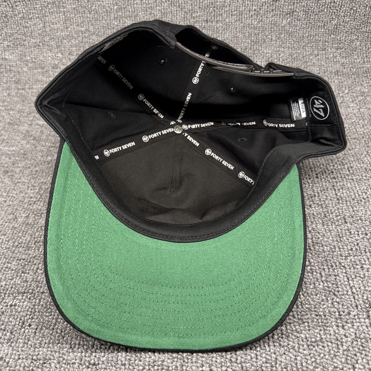 New Jersey Devils '47 Sure Shot Snapback Hat NHL Black Green Underbrim OSFA