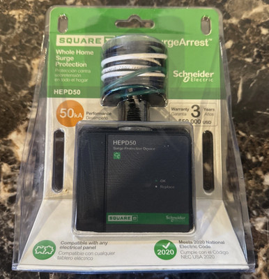 Square D Electric HEPD50 Universal Whole House Surge 3-Wire 50kA