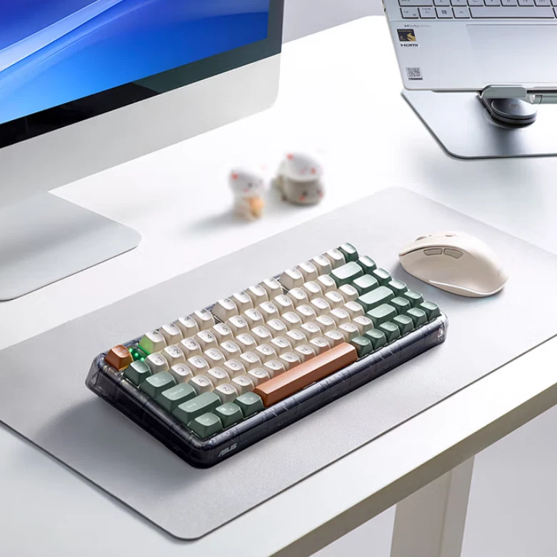 ASUS Gasket Quiet Keystrokes, Wild Orange Jelly 75 Three-Mode Wireless Keyboard - Image 2 of 3