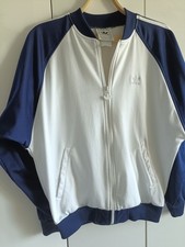 Vintage 90s Adidas Originals Trefoil Track Jacket Blue White Full Zip Size S Ove