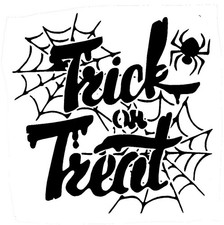 Really Great Stencils, Trick Or Treat 1, 5x5", Halloween, Spiderwebs, Spiders