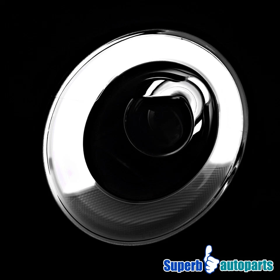 Fits 2007-2013 / 2012-2015 Mini Cooper Halo Rims LED Bar Signal Black Headlights Foto 3 de 4