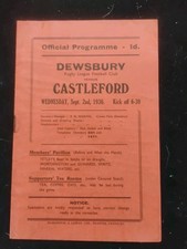 2/9/36 DEWSBURY V CASTLEFORD RUGBY LEAGUE  MATCH PROGRAMME VERY RARE