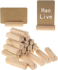 20 Stück Kartenhalter Holz, Tischkartenhalter, Kartenständer Postkartenhalter Fo