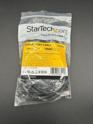New StarTech.com USB-C to HDMI Adapter Cables 2M/6 Feet PT #: CDP2HDMM2MB